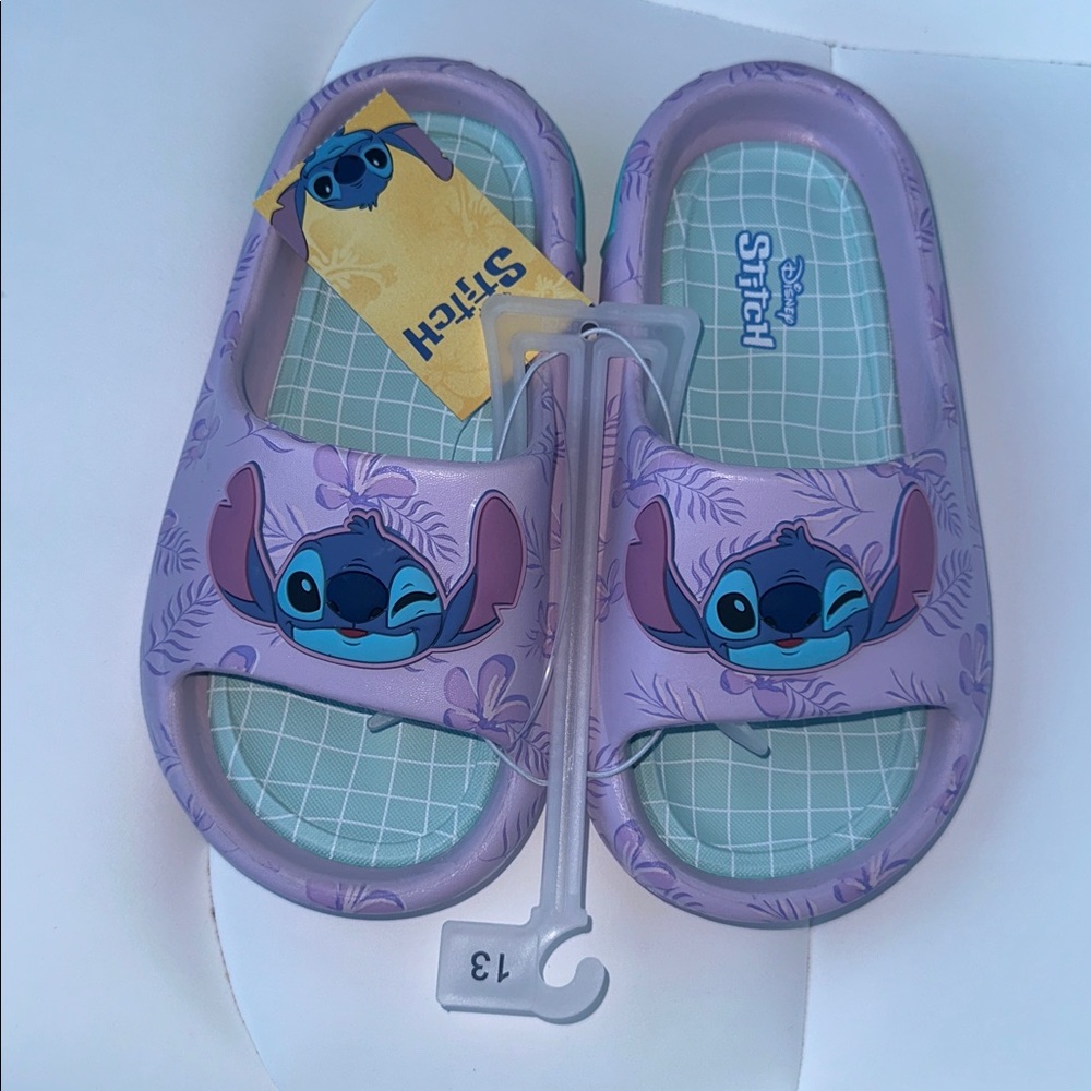 NWT Ground Up Disney Stitch Purple and Blue Slides (13)